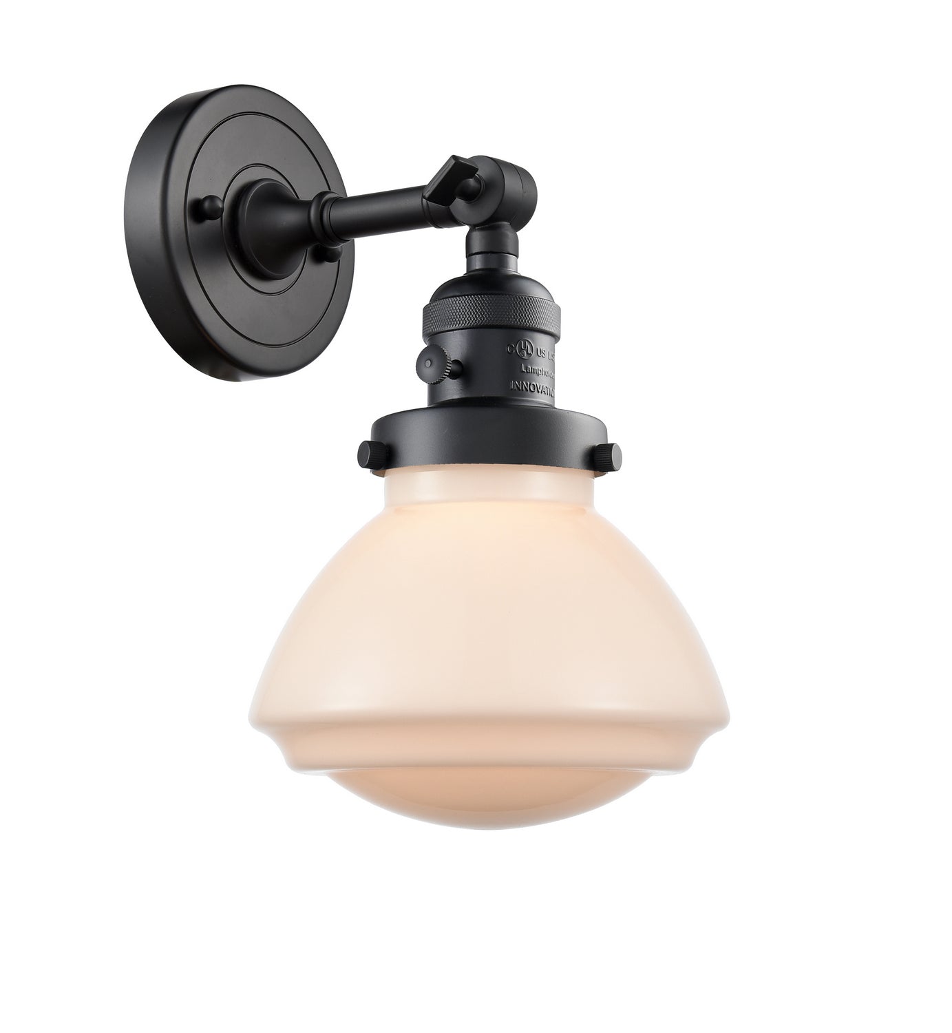 Innovations - 203SW-BK-G321 - One Light Wall Sconce - Franklin Restoration - Matte Black