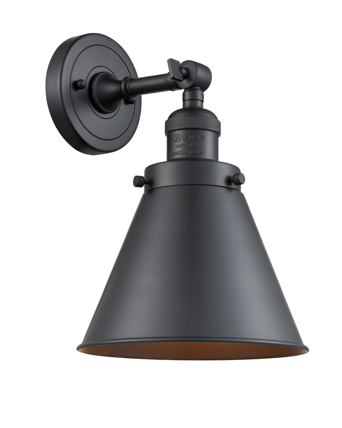 Innovations - 203-BK-M13-BK - One Light Wall Sconce - Franklin Restoration - Matte Black