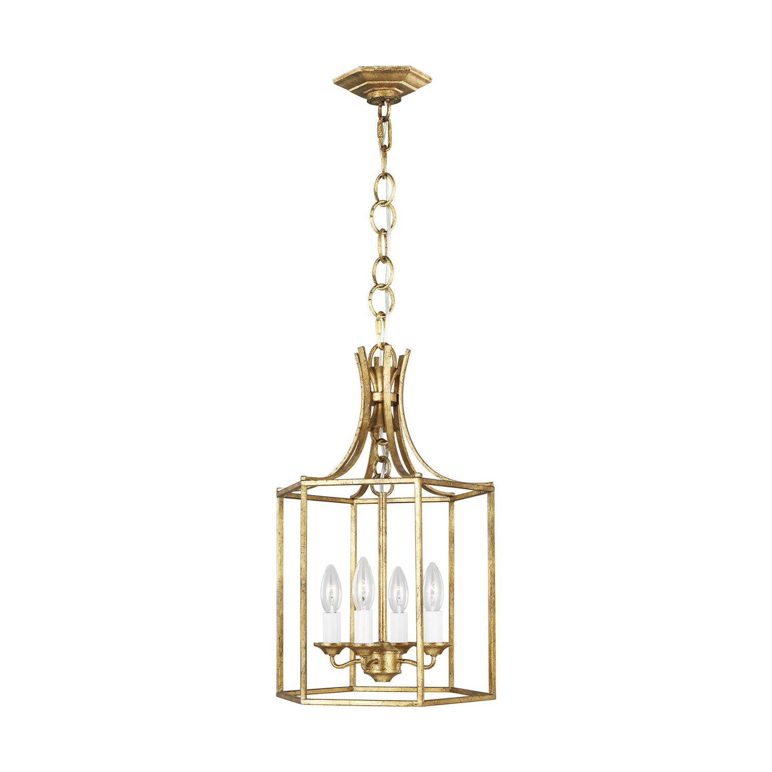 Visual Comfort Studio - AC1004ADB - Four Light Pendant - Bantry House - Antique Gild