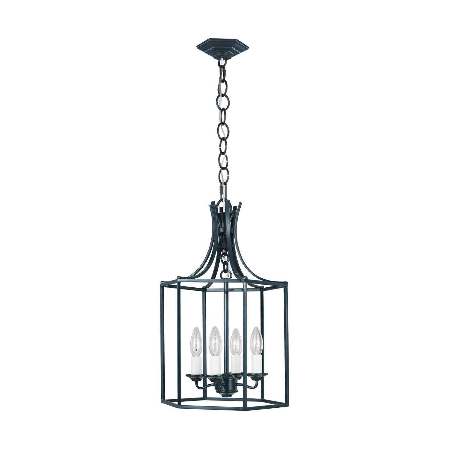 Visual Comfort Studio - AC1004DBL - Four Light Pendant - Bantry House - Dutch Blue