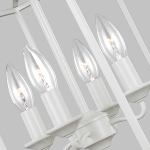 Visual Comfort Studio - AC1004GCM - Four Light Pendant - Bantry House - Gloss Cream