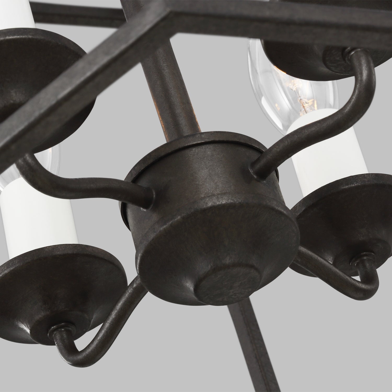 Visual Comfort Studio - AC1004SMS - Four Light Pendant - Bantry House - Smith Steel