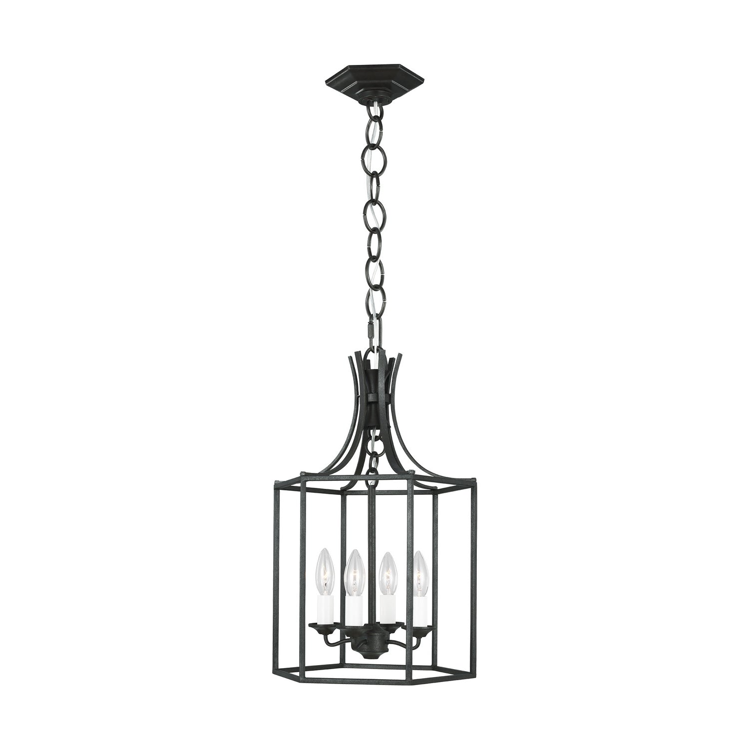 Visual Comfort Studio - AC1004SMS - Four Light Pendant - Bantry House - Smith Steel