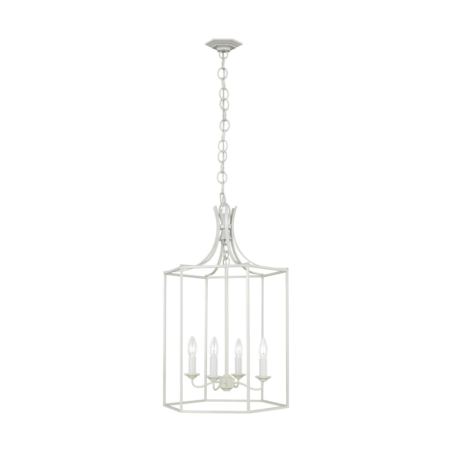 Visual Comfort Studio - AC1014GCM - Four Light Pendant - Bantry House - Gloss Cream