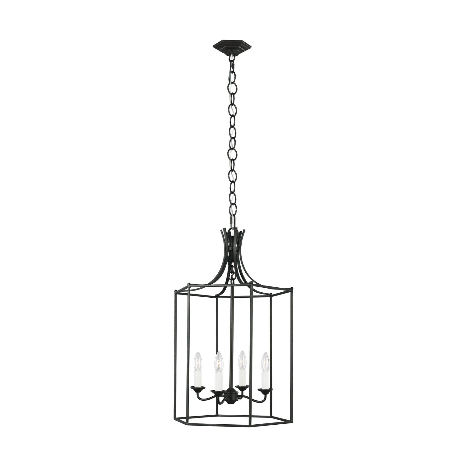 Visual Comfort Studio - AC1014SMS - Four Light Pendant - Bantry House - Smith Steel