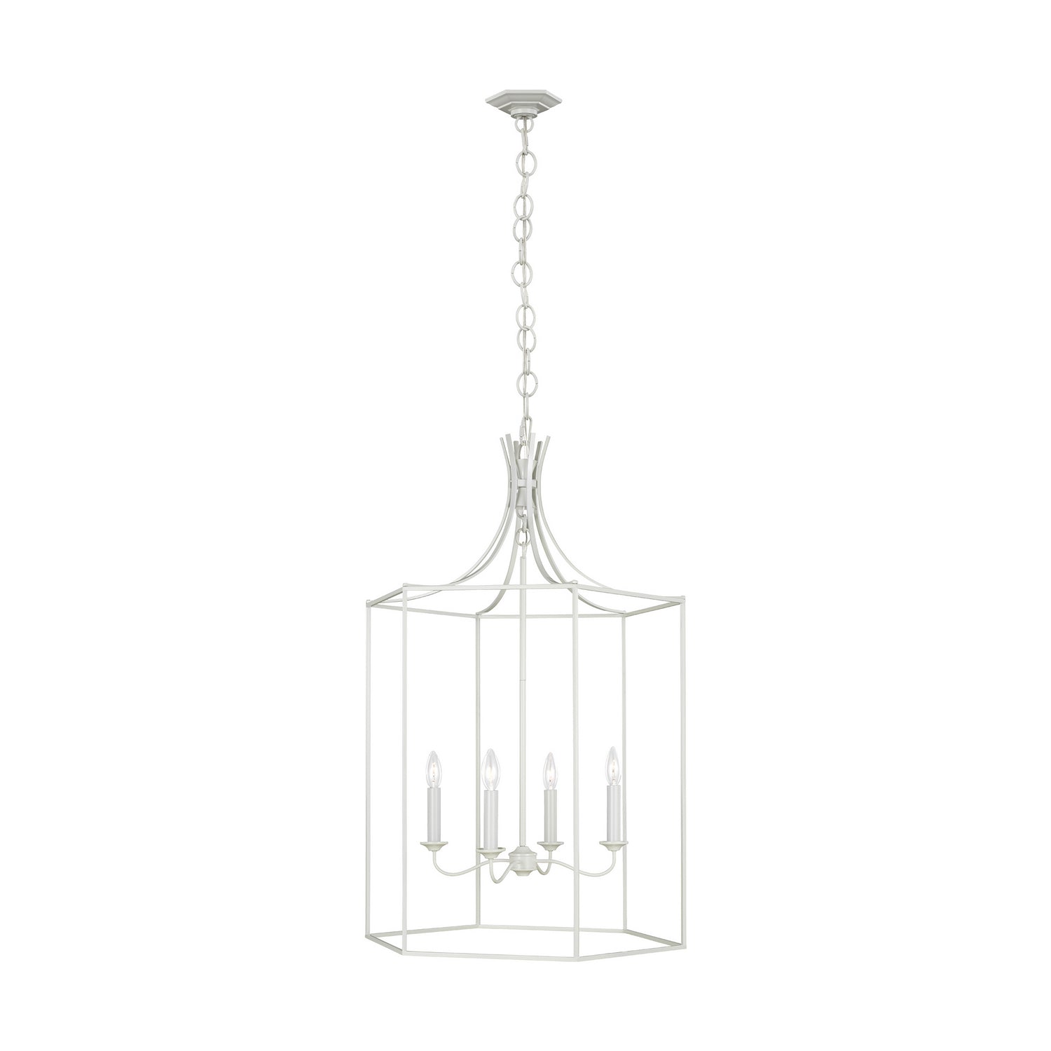 Visual Comfort Studio - AC1024GCM - Four Light Pendant - Bantry House - Gloss Cream