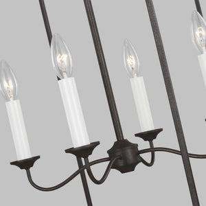 Visual Comfort Studio - AC1024SMS - Four Light Pendant - Bantry House - Smith Steel