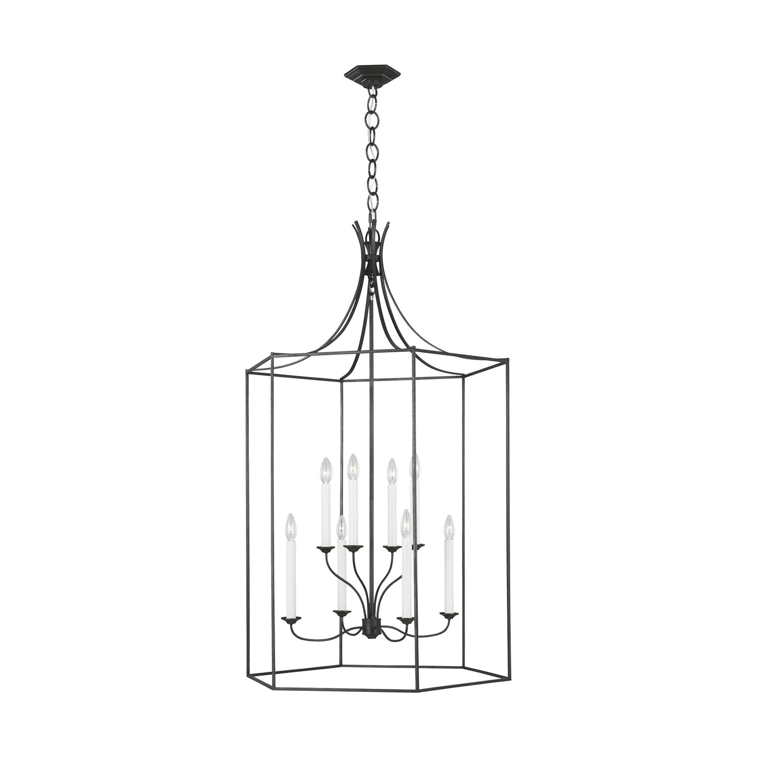 Visual Comfort Studio - AC1038SMS - Eight Light Chandelier - Bantry House - Smith Steel