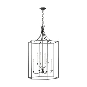 Visual Comfort Studio - AC1038SMS - Eight Light Chandelier - Bantry House - Smith Steel