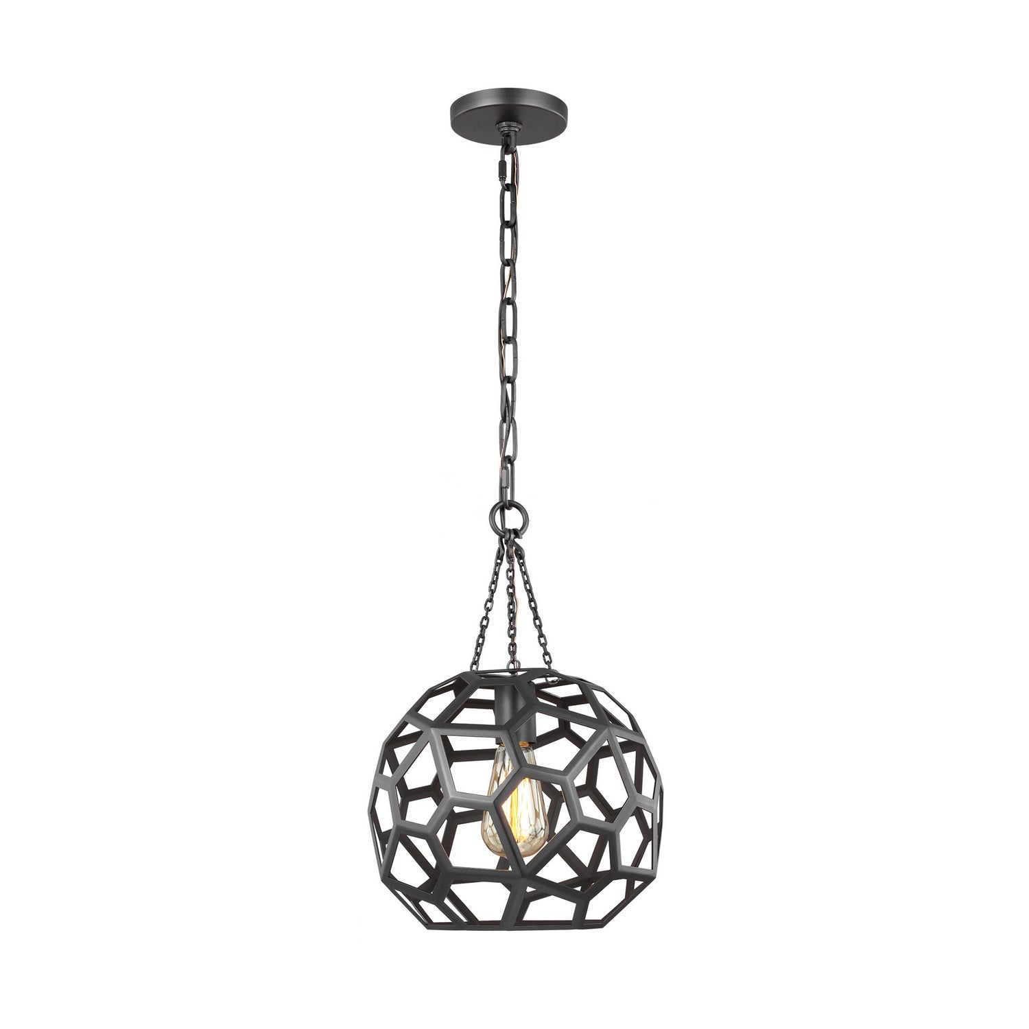 Visual Comfort Studio - AP1051MBK - One Light Pendant - Feccetta - Midnight Black