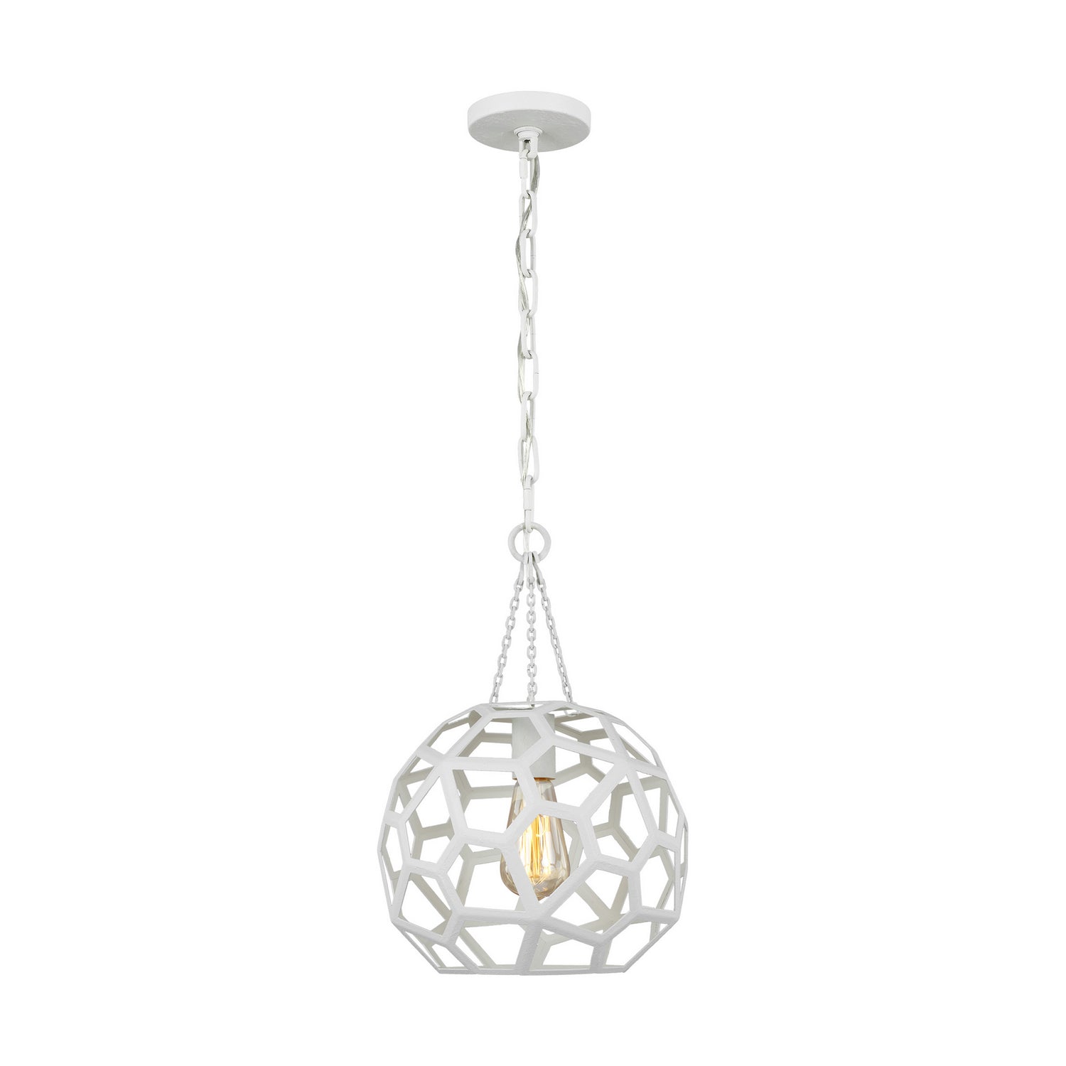 Visual Comfort Studio - AP1051PMW - One Light Pendant - Feccetta - Paper Mache White