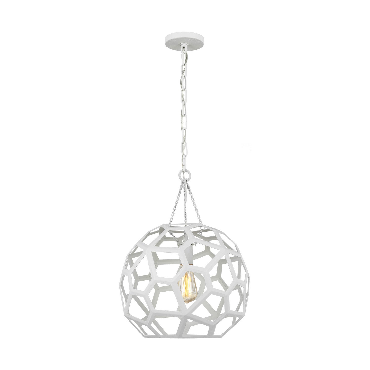 Visual Comfort Studio - AP1061PMW - One Light Pendant - Feccetta - Paper Mache White