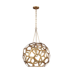 Visual Comfort Studio - AP1071ADB - One Light Pendant - Feccetta - Antique Gild