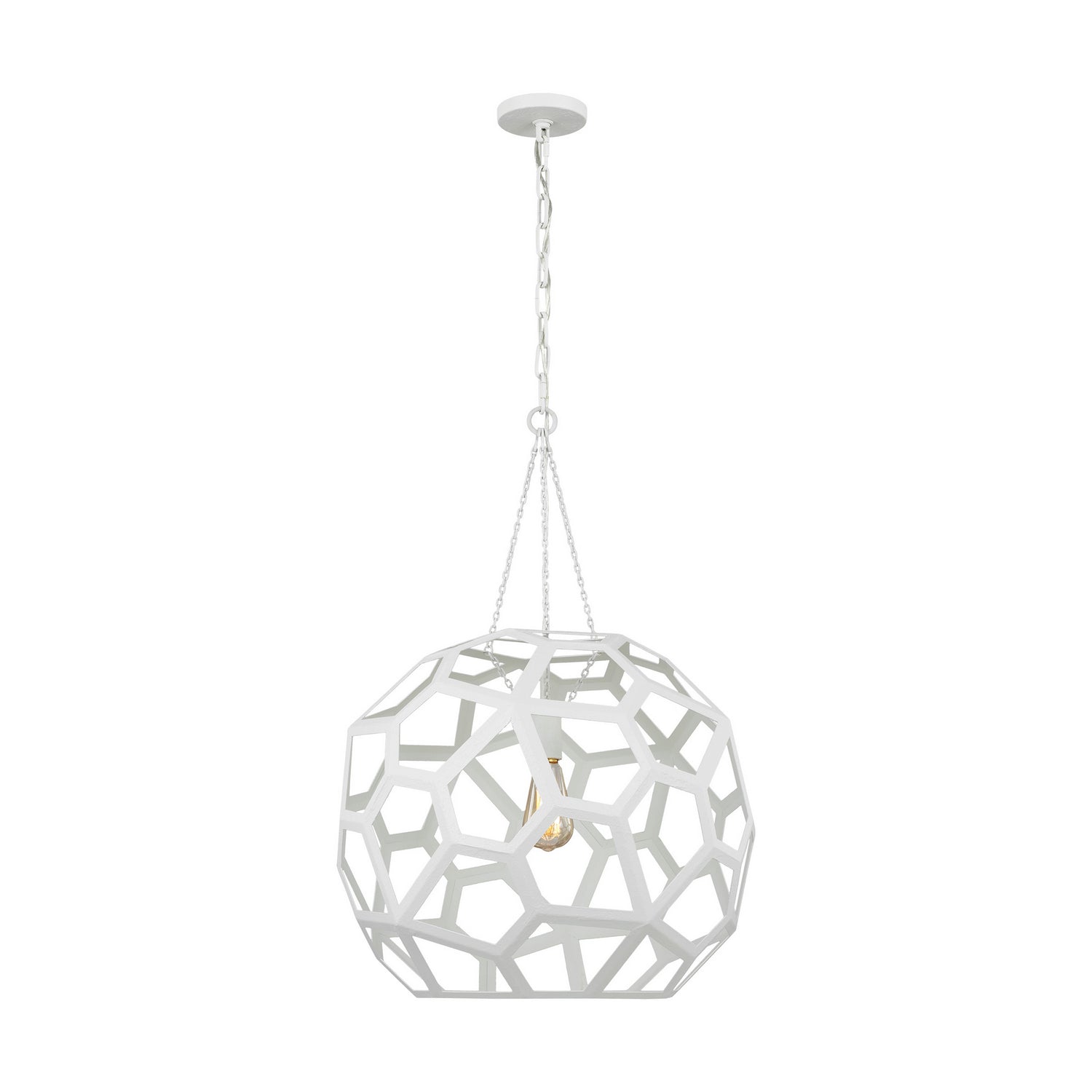 Visual Comfort Studio - AP1071PMW - One Light Pendant - Feccetta - Paper Mache White