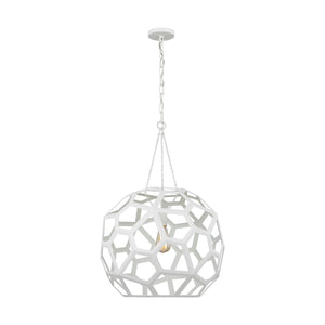 Visual Comfort Studio - AP1071PMW - One Light Pendant - Feccetta - Paper Mache White