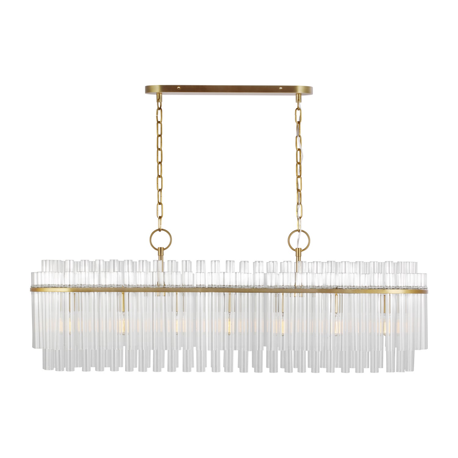 Visual Comfort Studio - CC1307BBS - Seven Light Linear Chandelier - Beckett - Burnished Brass