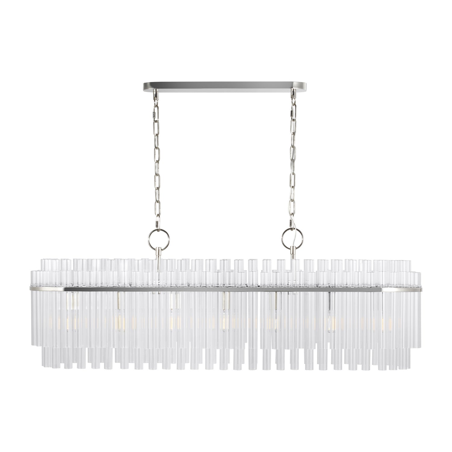 Visual Comfort Studio - CC1307PN - Seven Light Linear Chandelier - Beckett - Polished Nickel