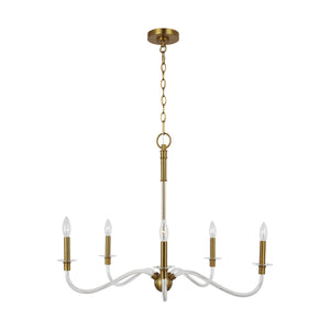 Visual Comfort Studio - CC1315BBS - Five Light Chandelier - Hanover - Burnished Brass