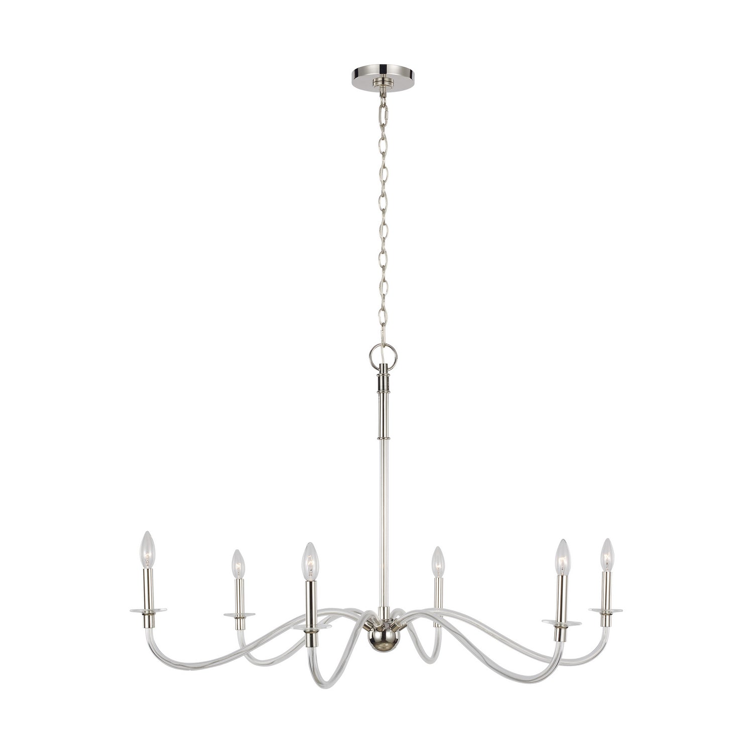 Visual Comfort Studio - CC1326PN - Six Light Chandelier - Hanover - Polished Nickel