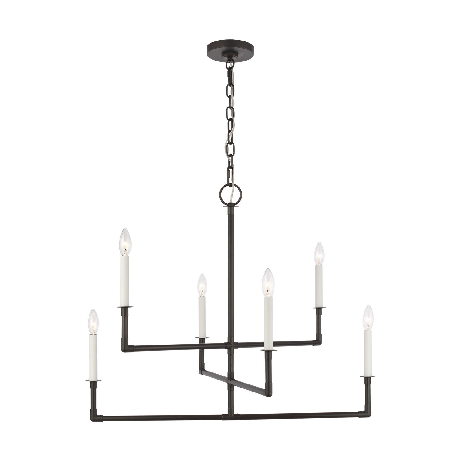 Visual Comfort Studio - CC1346AI - Six Light Chandelier - Bayview - Aged Iron