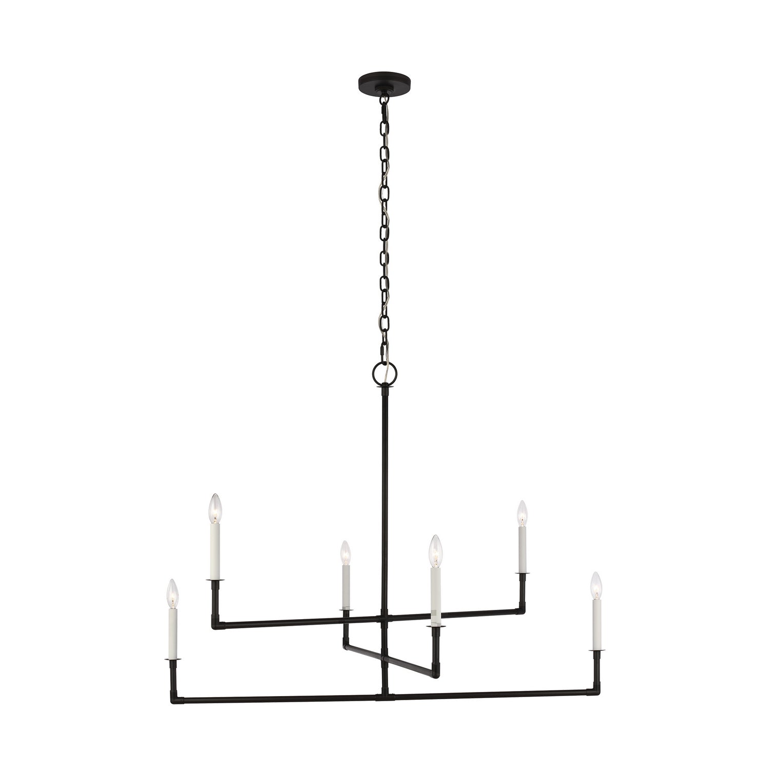 Visual Comfort Studio - CC1356AI - Six Light Chandelier - Bayview - Aged Iron