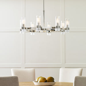 Visual Comfort Studio - CC1378PN - Eight Light Chandelier - Geneva - Polished Nickel