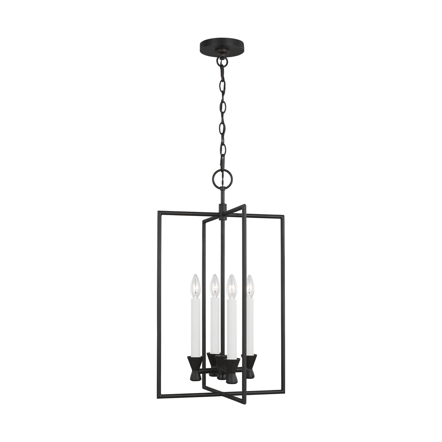 Visual Comfort Studio - CC1394AI - Four Light Lantern - Keystone - Aged Iron