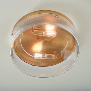 Visual Comfort Studio - CF1032BBS - Two Light Flush Mount - Garrett - Burnished Brass