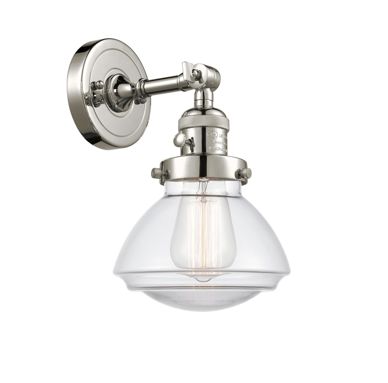 Innovations - 203SW-PN-G322 - One Light Wall Sconce - Franklin Restoration - Polished Nickel