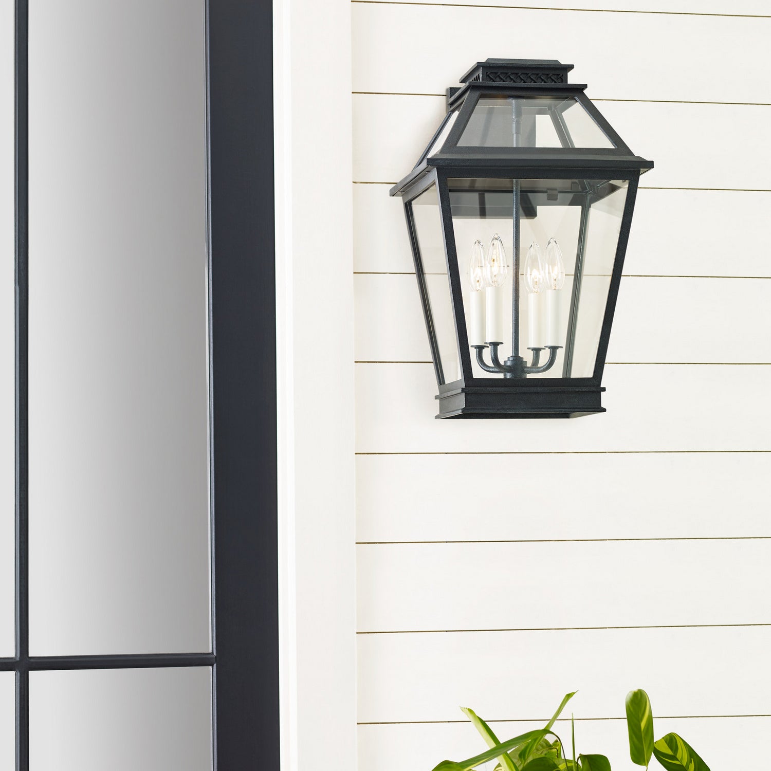 Visual Comfort Studio - CO1034DWZ - Four Light Outdoor Wall Lantern - Falmouth - Dark Weathered Zinc