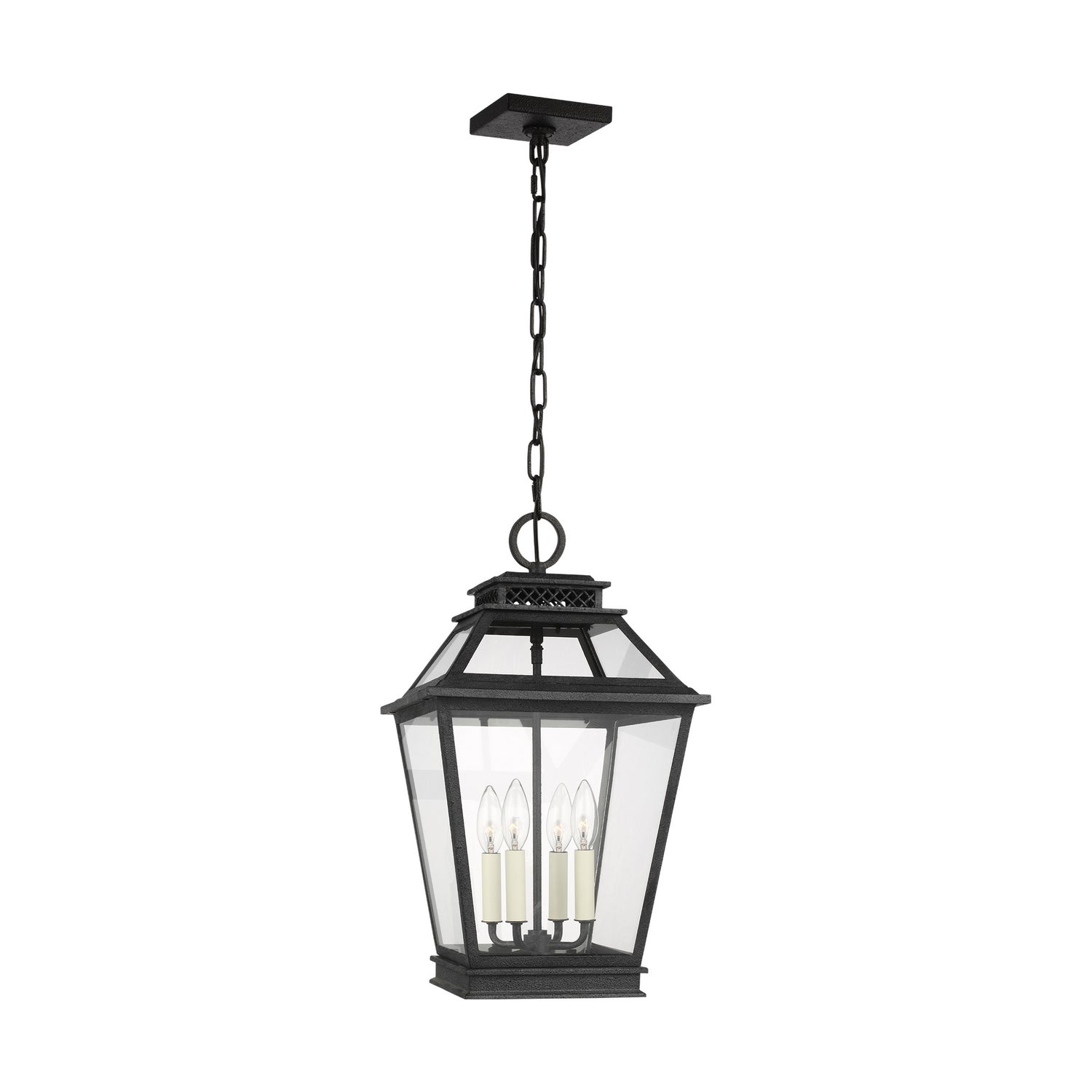 Visual Comfort Studio - CO1054DWZ - Four Light Hanging Lantern - Falmouth - Dark Weathered Zinc