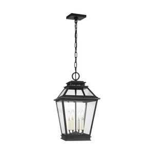 Visual Comfort Studio - CO1054DWZ - Four Light Hanging Lantern - Falmouth - Dark Weathered Zinc