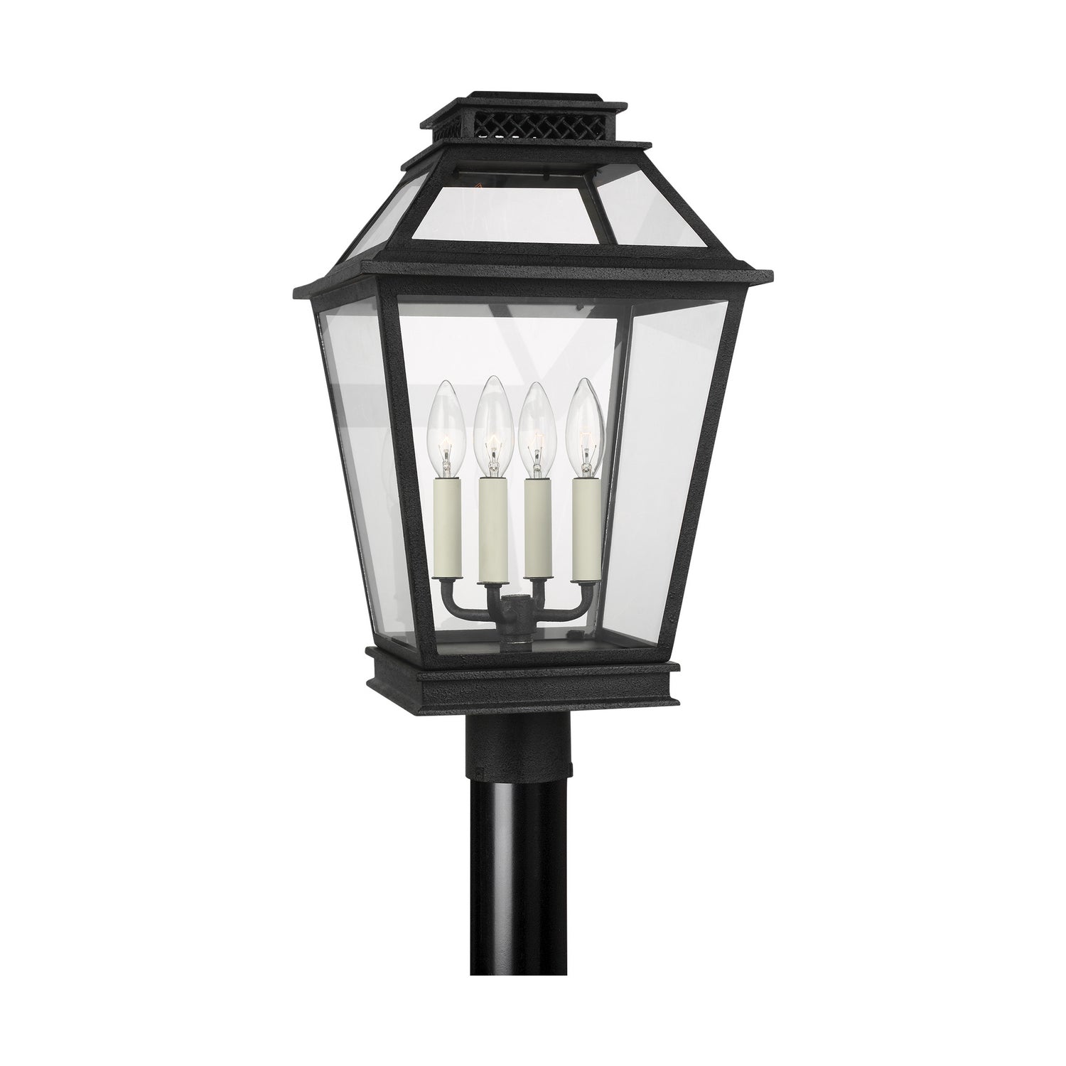 Visual Comfort Studio - CO1064DWZ - Four Light Post Lantern - Falmouth - Dark Weathered Zinc