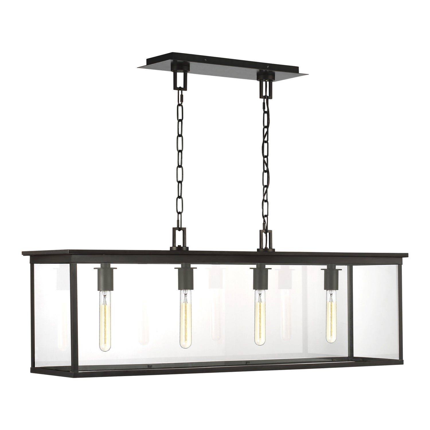 Visual Comfort Studio - CO1214HTCP - Four Light Outdoor Linear Chandelier - Freeport - Heritage Copper