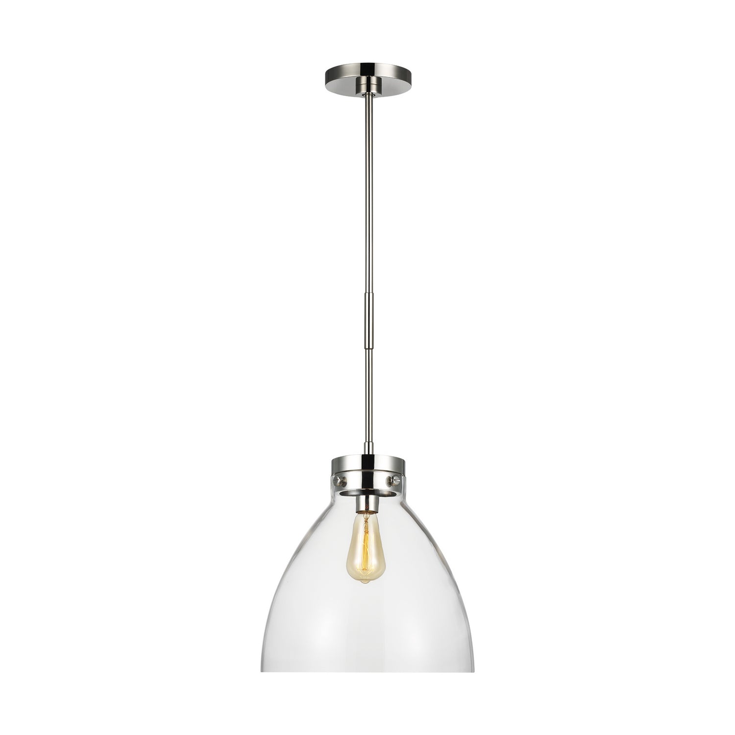 Visual Comfort Studio - CP1121PN - One Light Pendant - Garrett - Polished Nickel