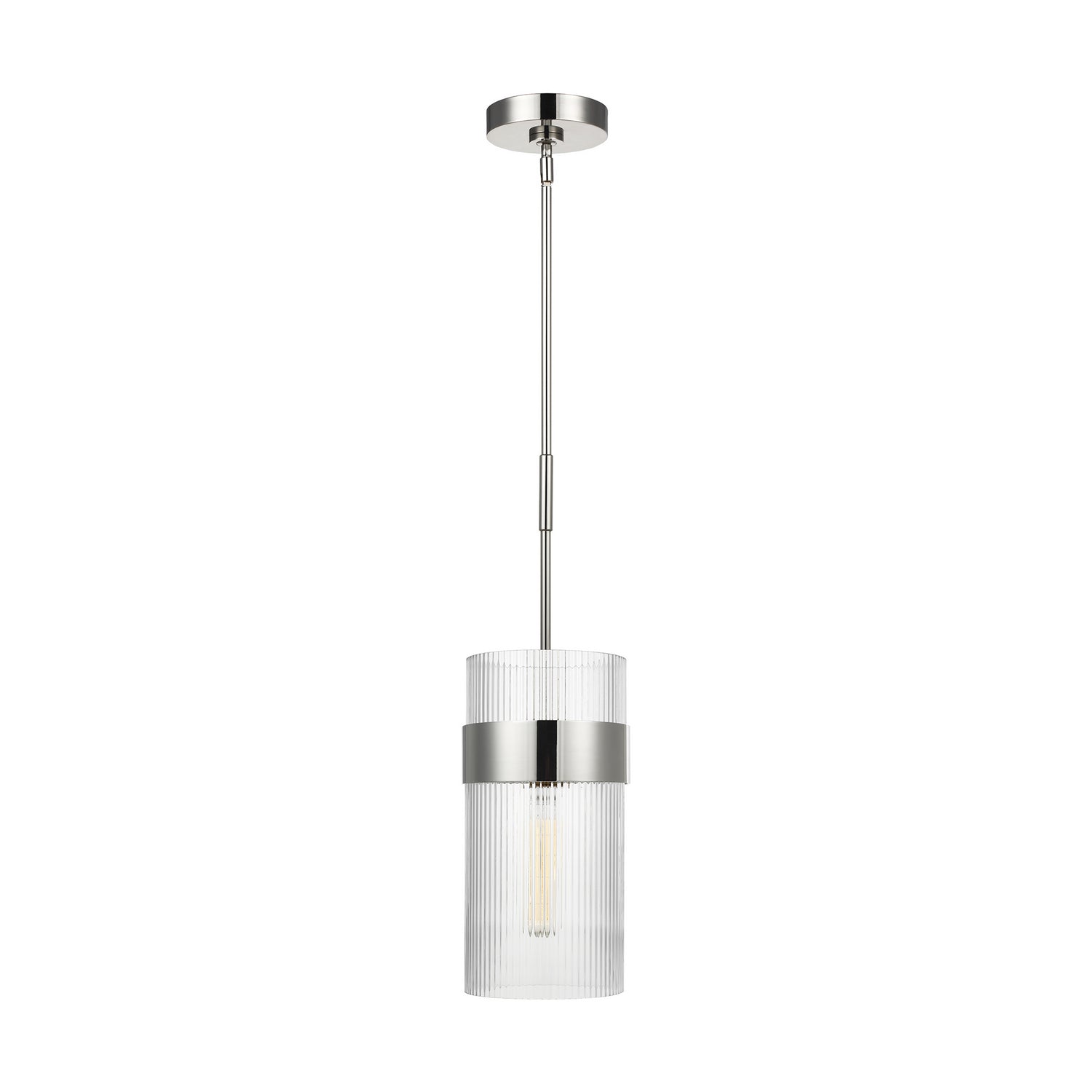 Visual Comfort Studio - CP1171PN - One Light Pendant - Geneva - Polished Nickel