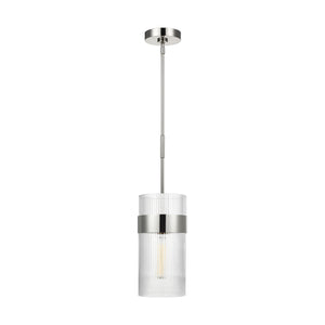 Visual Comfort Studio - CP1171PN - One Light Pendant - Geneva - Polished Nickel