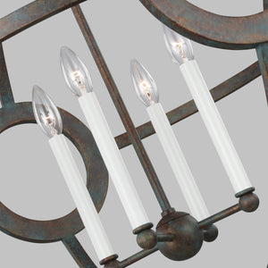 Visual Comfort Studio - CP1204IP - Four Light Pendant - Green Park - Iron Port