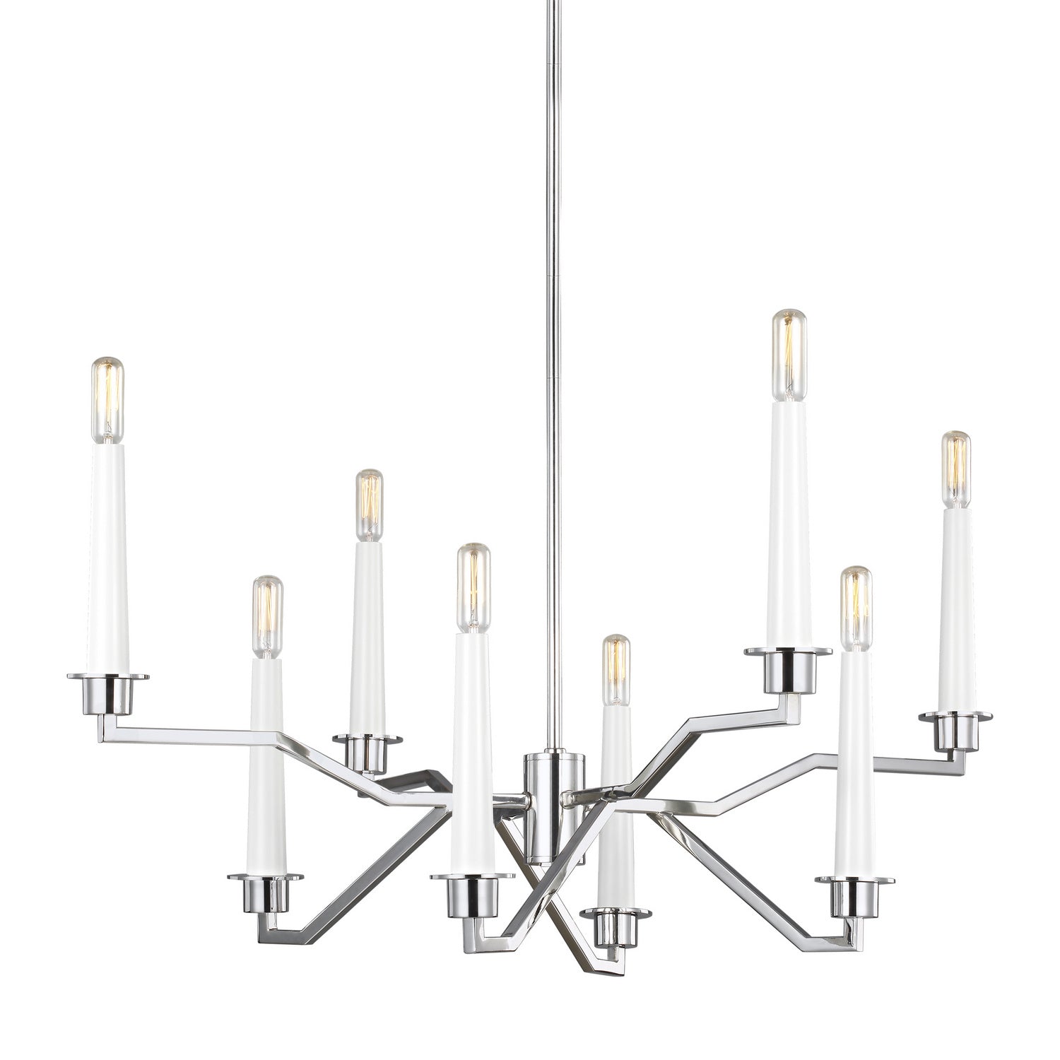 Visual Comfort Studio - EC1108PN - Eight Light Chandelier - Hopton - Polished Nickel