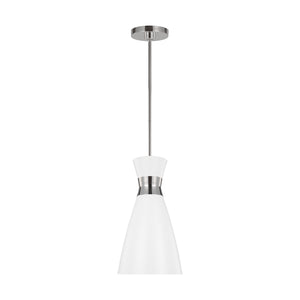 Visual Comfort Studio - EP1221MWTPN - One Light Pendant - Heath - Polished Nickel