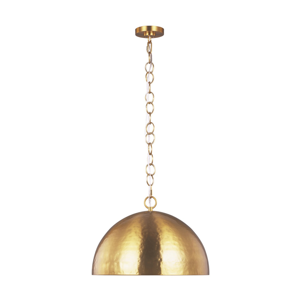 One Light Pendant in Burnished Brass from the Whare collection