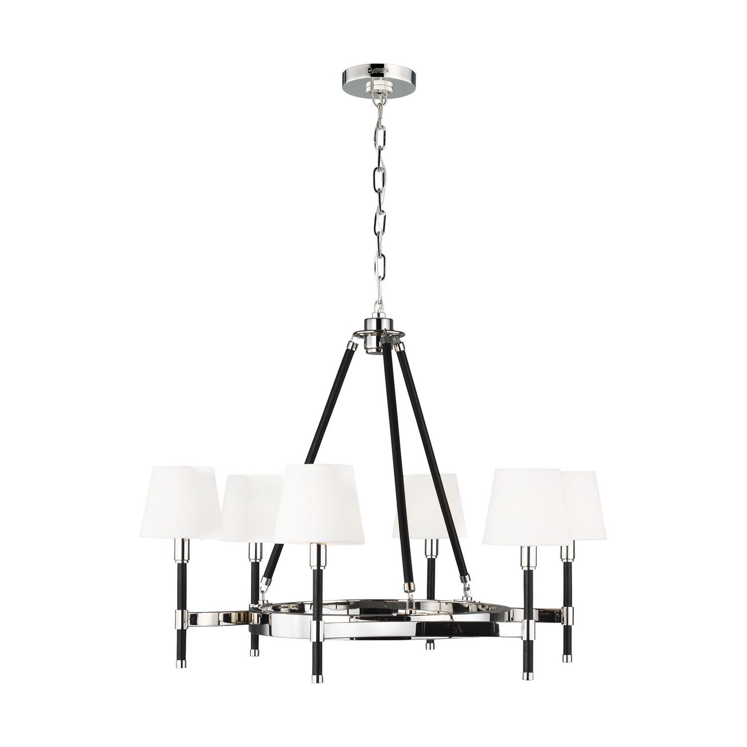 Visual Comfort Studio - LC1006PN - Six Light Chandelier - Katie - Polished Nickel