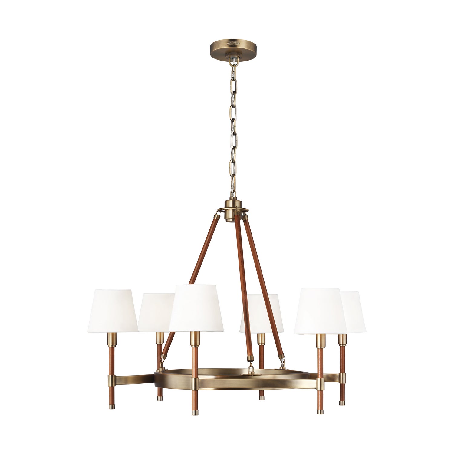 Visual Comfort Studio - LC1006TWB - Six Light Chandelier - Katie - Time Worn Brass