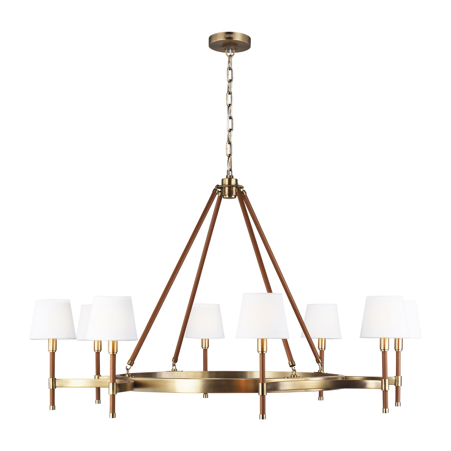 Visual Comfort Studio - LC1018TWB - Eight Light Chandelier - Katie - Time Worn Brass