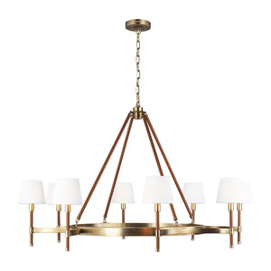 Visual Comfort Studio - LC1018TWB - Eight Light Chandelier - Katie - Time Worn Brass