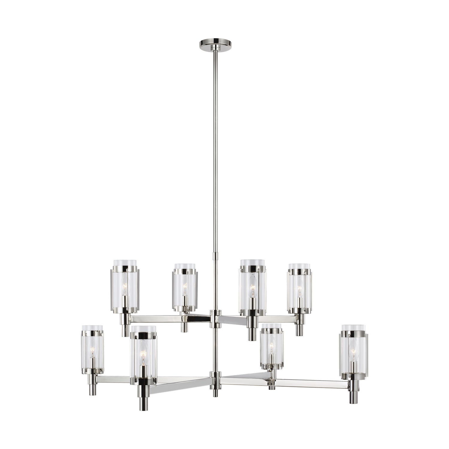 Visual Comfort Studio - LC1038PN - Eight Light Chandelier - Flynn - Polished Nickel