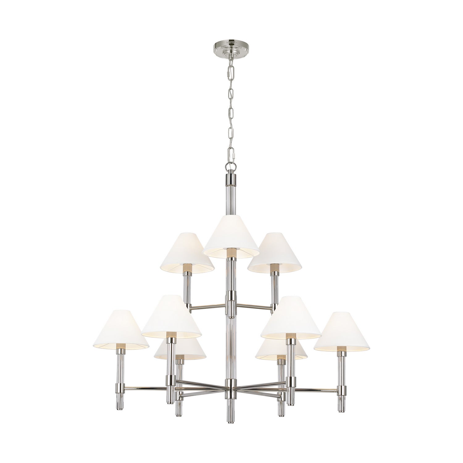 Visual Comfort Studio - LC1069PN - Nine Light Chandelier - Robert - Polished Nickel