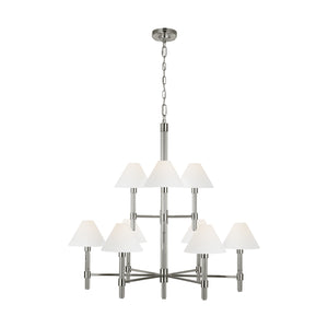 Visual Comfort Studio - LC1069PN - Nine Light Chandelier - Robert - Polished Nickel