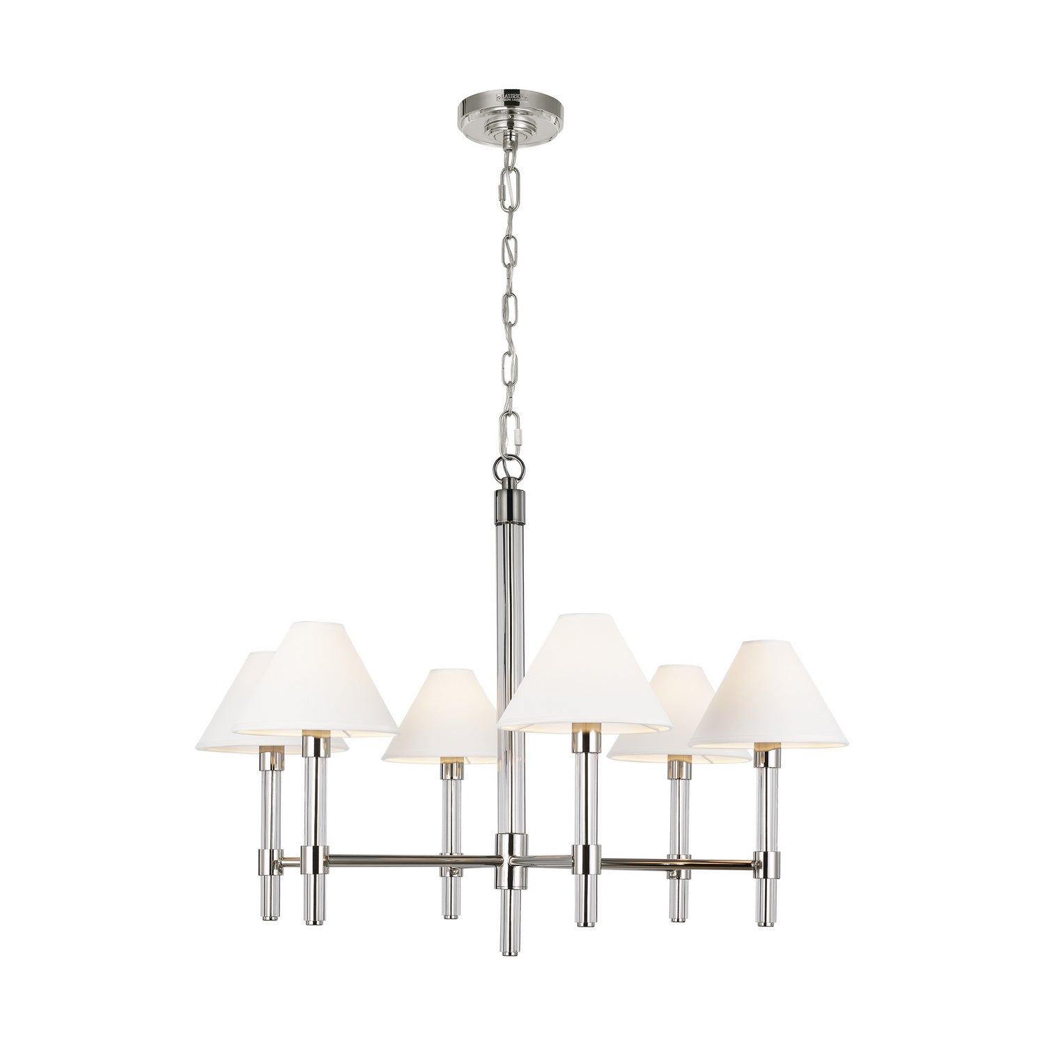 Visual Comfort Studio - LC1076PN - Six Light Chandelier - Robert - Polished Nickel