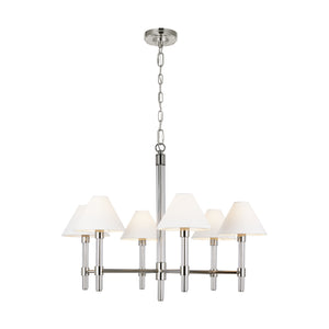 Visual Comfort Studio - LC1076PN - Six Light Chandelier - Robert - Polished Nickel